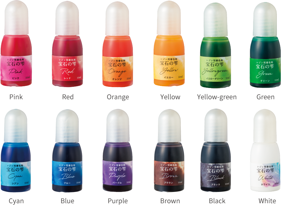 Colorants for UV-LED Resin 12 Basic Jewel Color Set