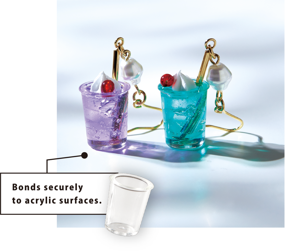 Bonds securely to acrylic surfaces.