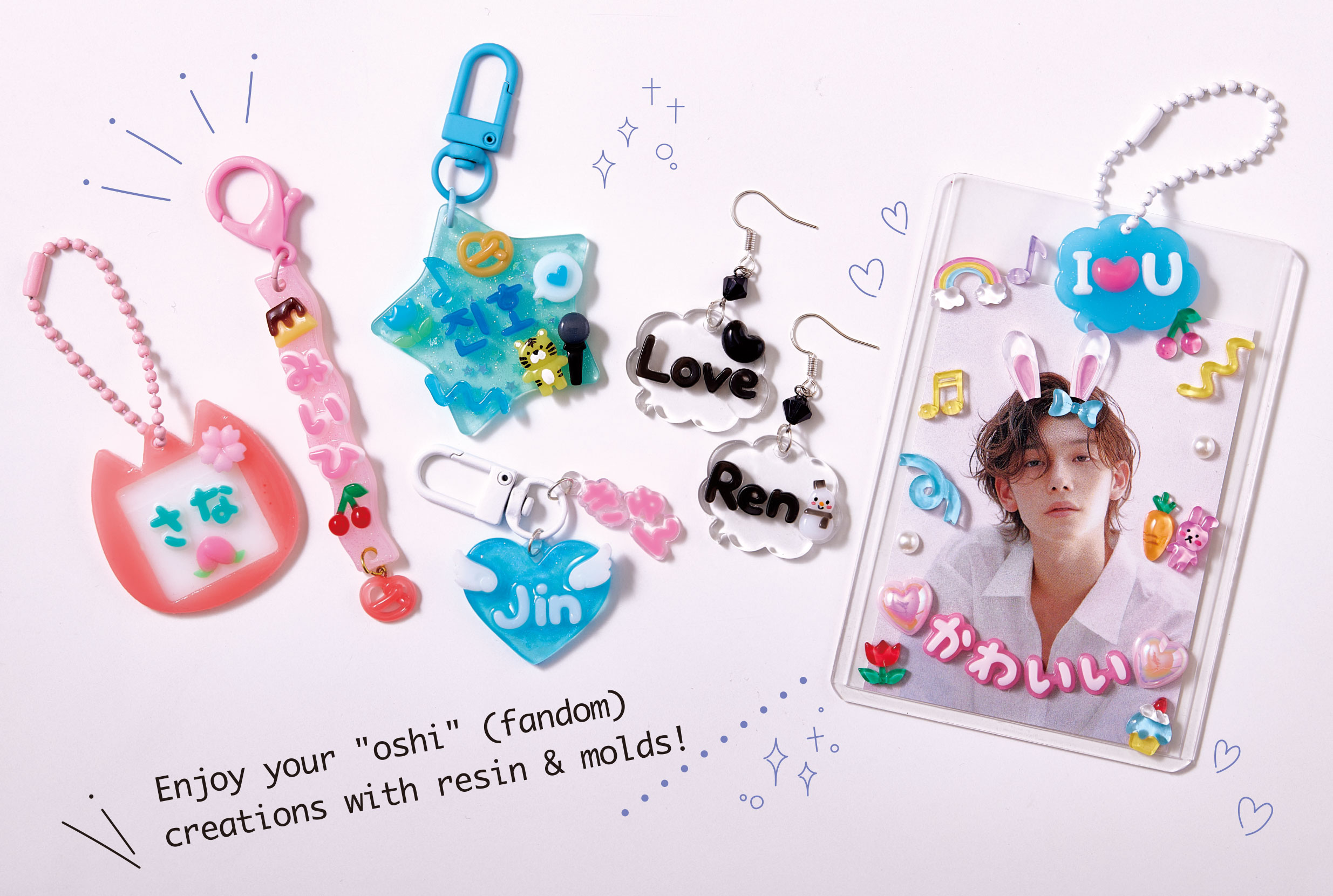 Enjoy your 'oshi' (fandom) creations with resin & molds!