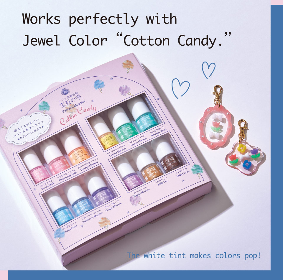 Works perfectly with Jewel Color Cotton Candy.