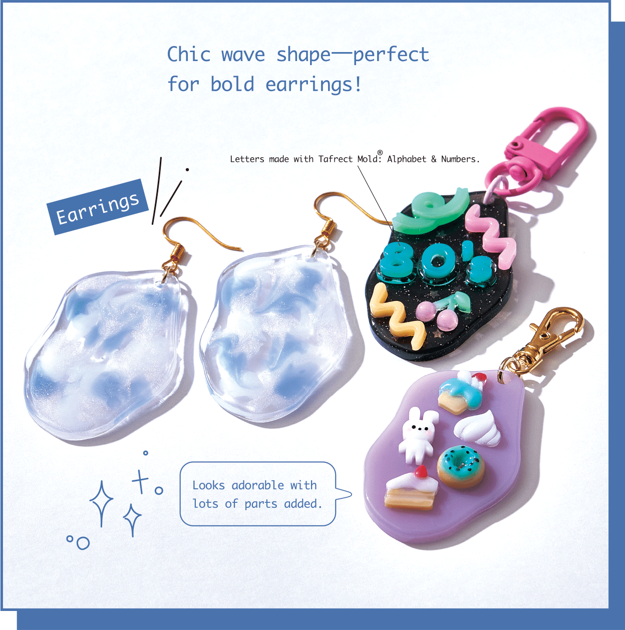 Chic wave shape--perfect for bold earrings!