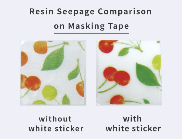 Resin Seepage Comparison on Masking Tape