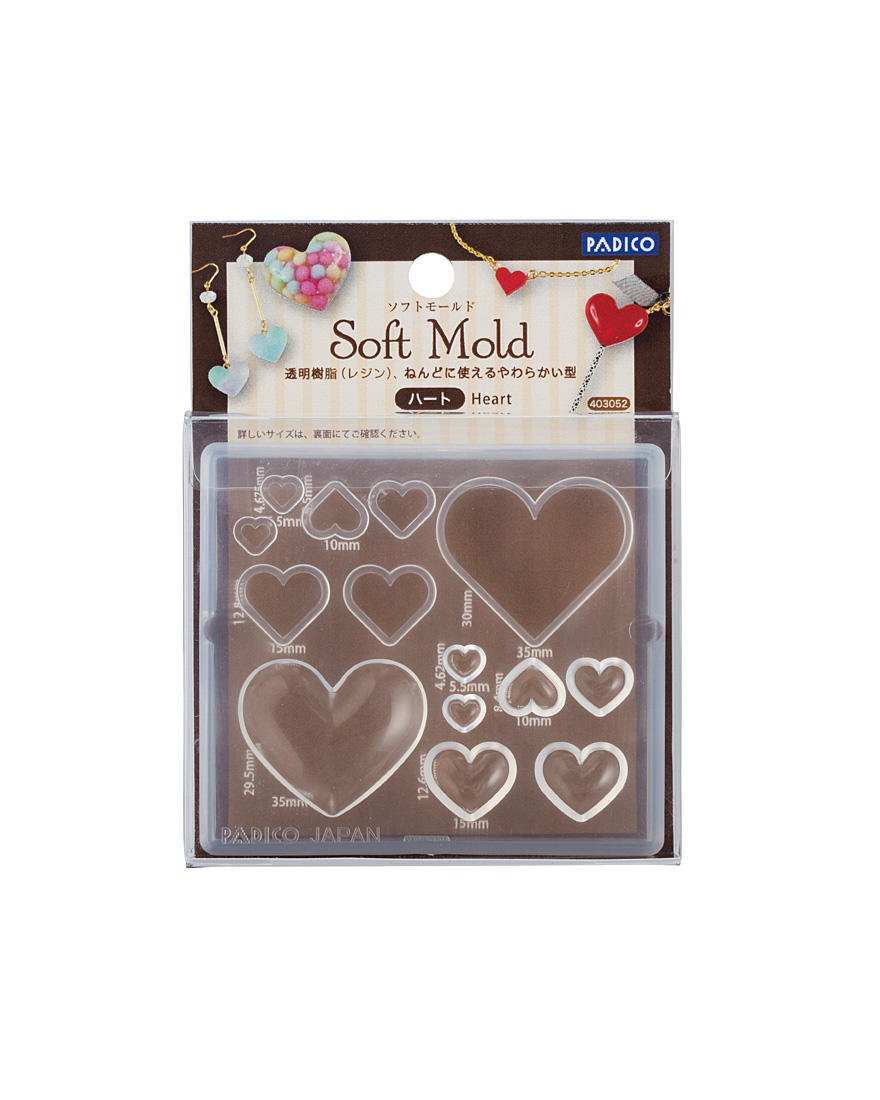 Padico Resin Mould Soft - Heart, Moulds