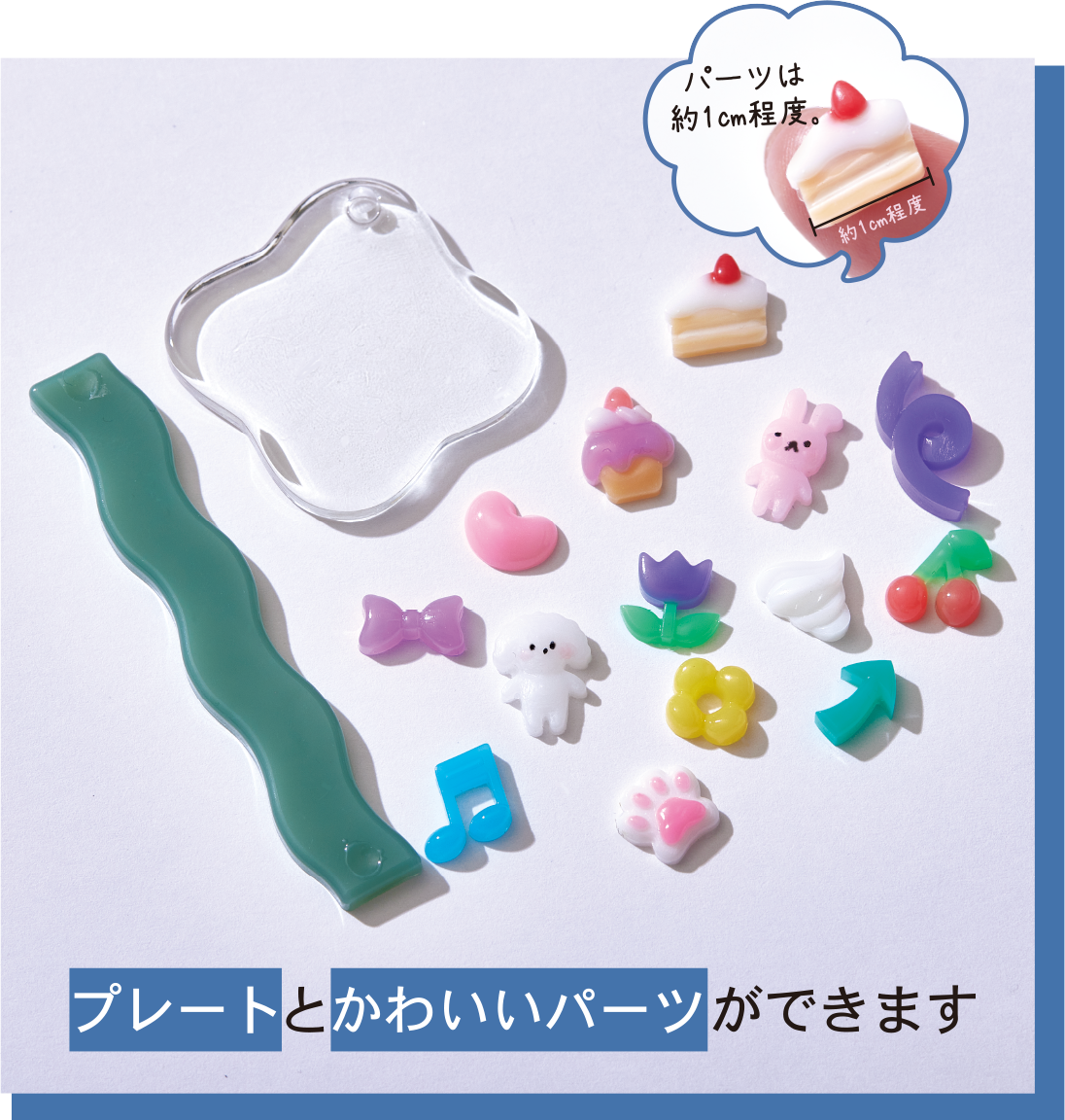プレートとかわいいパーツができます